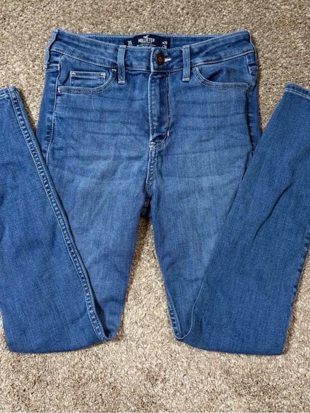 Hollister Women's Blue Skinny Jeans